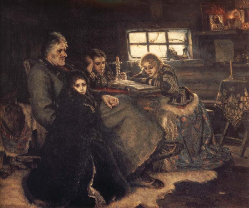 Vasily Surikov Menshikov at Beriozov oil painting image